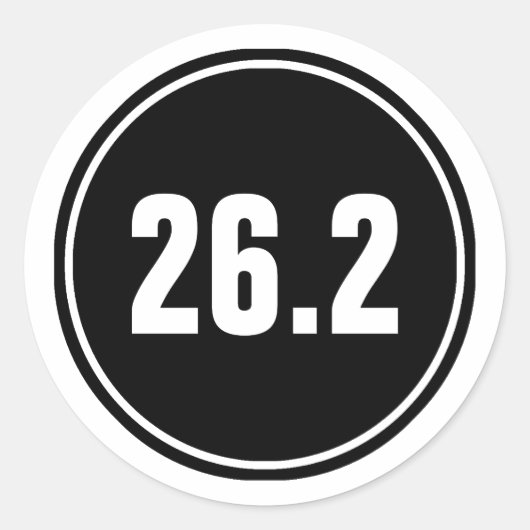 Sticker Rond Marathon en cours 26.2 (Devant)