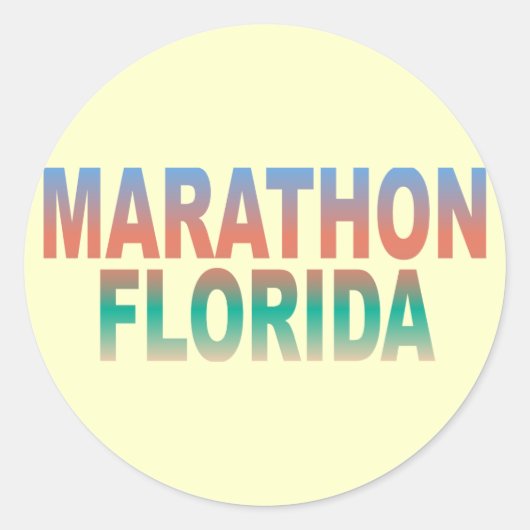 Sticker Rond Marathon Florida Keys (Devant)