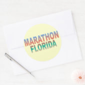 Sticker Rond Marathon Florida Keys (Enveloppe)