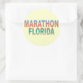 Sticker Rond Marathon Florida Keys (Sac)