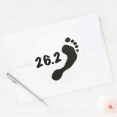 Sticker Rond Marathon pieds nus (Enveloppe)