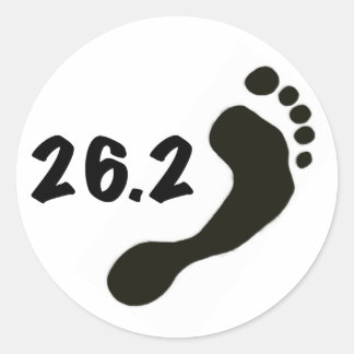 Sticker Rond Marathon pieds nus
