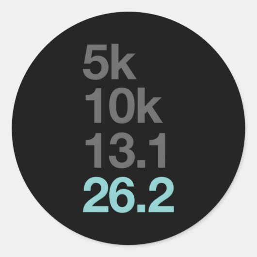 Sticker Rond Marathon Runners 5K 10K 131 262 Marathoner (Devant)