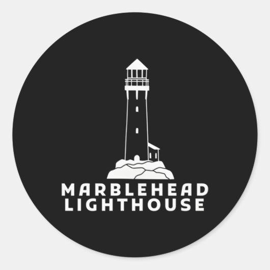 Sticker Rond Marblehead Lighthouse (Devant)