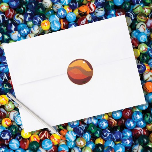 Sticker Rond Marbles de Hobby