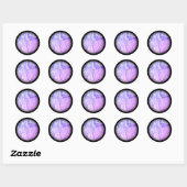 Sticker Rond Marbre bicolore violet (Feuille)