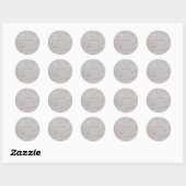 Sticker rond Marbre blanc (Feuille)