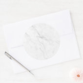 Sticker Rond Marbre Blanc (Enveloppe)