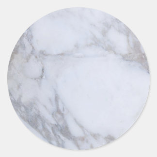 Sticker Rond Marbre blanc