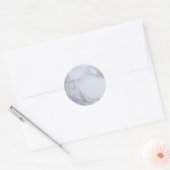 Sticker Rond Marbre blanc (Enveloppe)