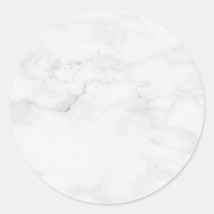 Sticker Rond Marbre blanc élégant tendance Blank Modèle personn