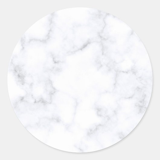 Sticker Rond Marbre Blanc Moderne (Devant)