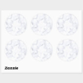 Sticker Rond Marbre Blanc Moderne (Feuille)