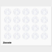 Sticker Rond Marbre blanc moderne élégant (Feuille)