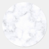Sticker Rond Marbre blanc moderne élégant (Devant)