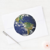 Sticker Rond Marbre bleu (Enveloppe)