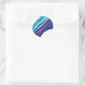 Sticker Rond Marbre bleu et or (Sac)