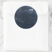 Sticker Rond Marbre bleu marine (Sac)