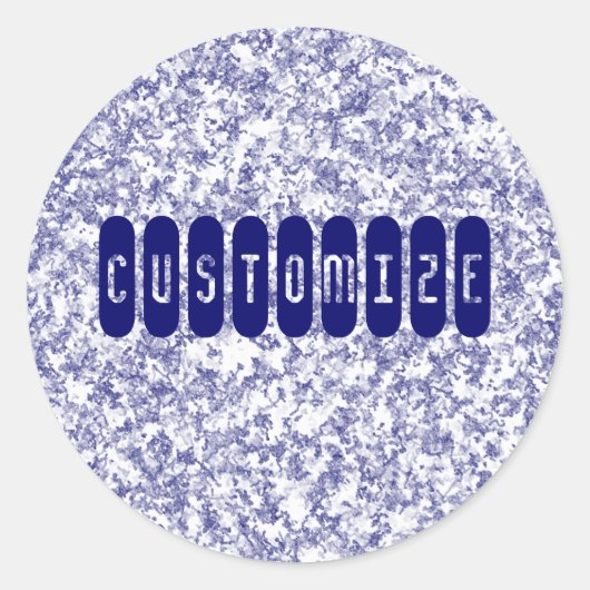 Sticker Rond Marbre bleu - Modèle (Devant)
