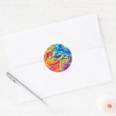 Sticker Rond Marbre coloré brillant (Enveloppe)