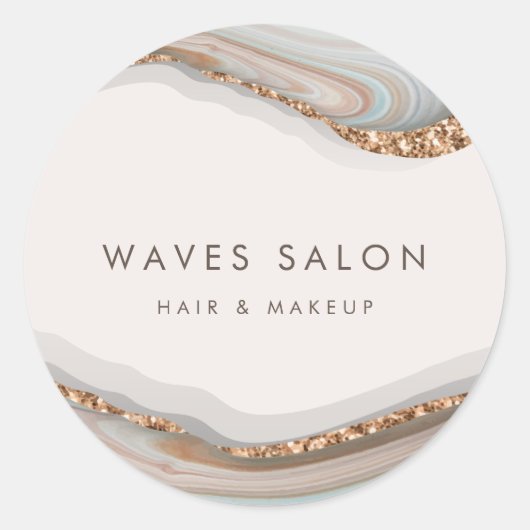 Sticker Rond Marbre d'Agate (Devant)