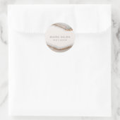 Sticker Rond Marbre d'Agate en Pierre (Sac)