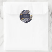 Sticker Rond Marbre et huile d'or (Sac)