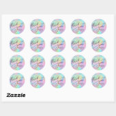 Sticker Rond marbre fluide merci (Feuille)