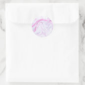 Sticker Rond marbre fraise personnaliser moi design (Sac)