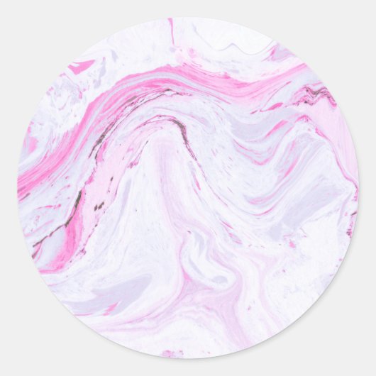 Sticker Rond marbre fraise personnaliser moi design (Devant)