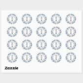 Sticker Rond Marbre gris ・ Marbre gris Merci (Feuille)