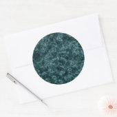 Sticker Rond Marbre noir turquoise (Enveloppe)
