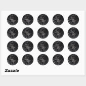 Sticker Rond Marbre PixDezine Enregistrer la date/Faux Argent (Feuille)
