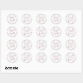Sticker Rond Marbre PixDezine Enregistrer la date/Faux Rose Gol (Feuille)