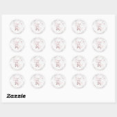 Sticker Rond Marbre PixDezine Enregistrer la date/Faux Rose Gol (Feuille)