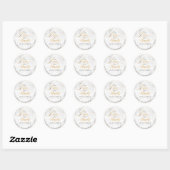 Sticker Rond Marbre PixDezine / Faux Gold Love+Thanks (Feuille)