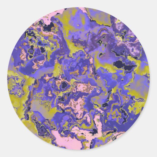 Sticker Rond Marbre Radioactif (Devant)