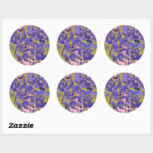 Sticker Rond Marbre Radioactif (Feuille)