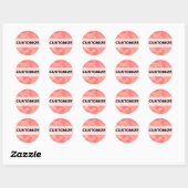 Sticker Rond Marbre rose (Feuille)