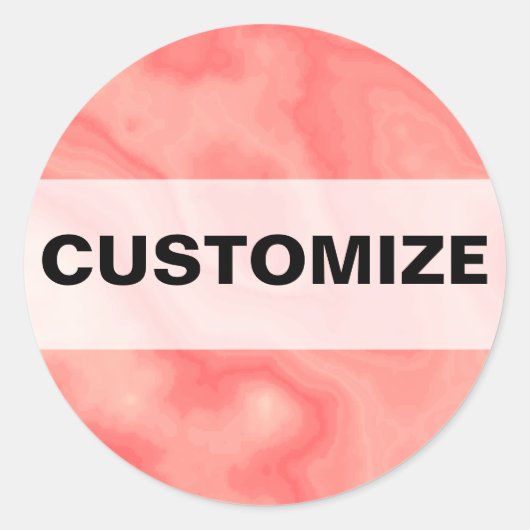 Sticker Rond Marbre rose (Devant)