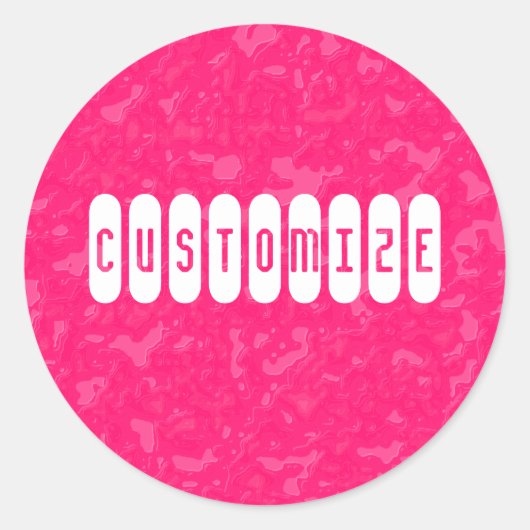 Sticker Rond Marbre rose - Modèle (Devant)