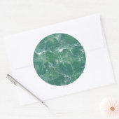 Sticker Rond Marbre vert (Enveloppe)