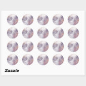 Sticker Rond Marbre Violet et Or (Feuille)
