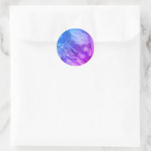 Sticker Rond Marbre Violet Exotique (Sac)