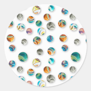 Sticker Rond Marbres