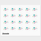 Sticker Rond Marbres cool (Feuille)