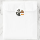 Sticker Rond Marcel, civet mime (Sac)
