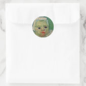 Sticker Rond Marcelle Roulin bébé par Vincent van Gogh (Sac)