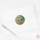 Sticker Rond Marcelle Roulin bébé par Vincent van Gogh (Enveloppe)