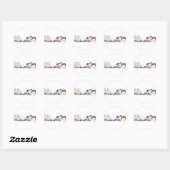 Sticker Rond Marchandise de logo de PUPs (Feuille)